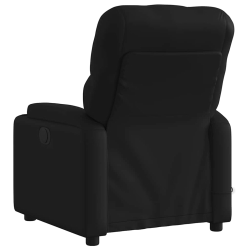 Fauteuil de massage inclinable électrique en similicuir noir vidaXL