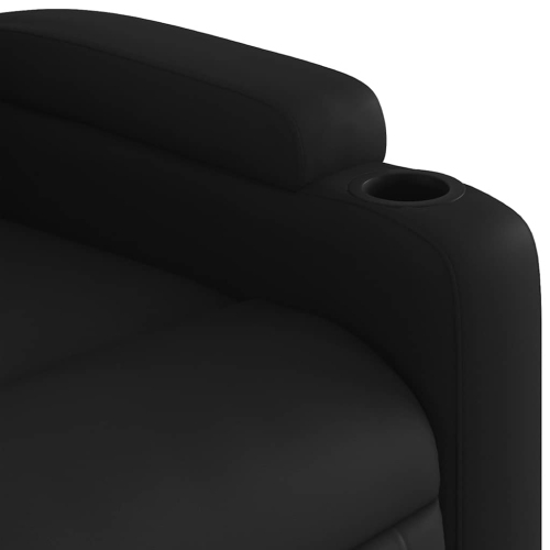 Fauteuil de massage inclinable électrique en similicuir noir vidaXL