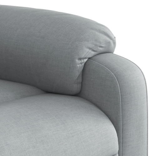 Fauteuil de massage inclinable en tissu gris pâle de vidaXL