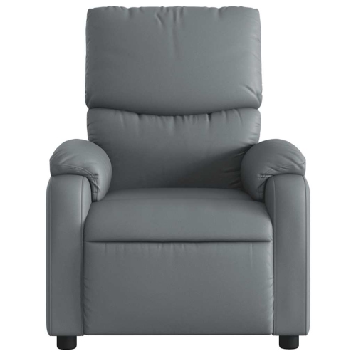 Fauteuil de massage inclinable électrique en similicuir gris vidaXL