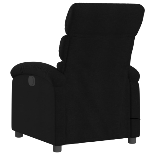 Fauteuil de massage inclinable en tissu noir vidaXL