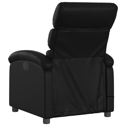 Fauteuil de massage inclinable en similicuir noir vidaXL