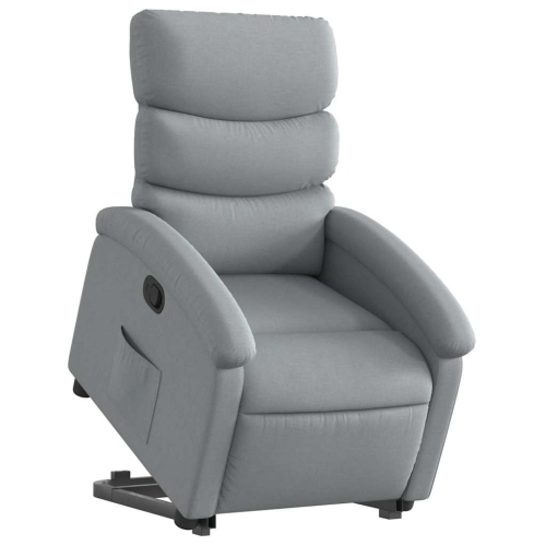 Fauteuil inclinable en tissu gris pâle VidaXL