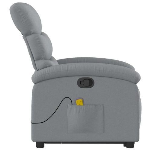 Fauteuil de massage inclinable debout vidaXL en tissu gris pâle