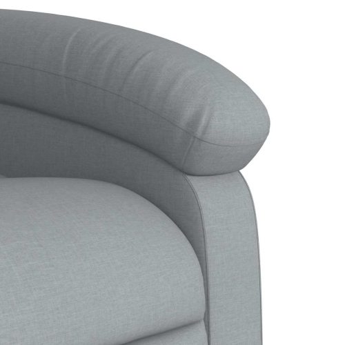 Fauteuil de massage inclinable debout vidaXL en tissu gris pâle