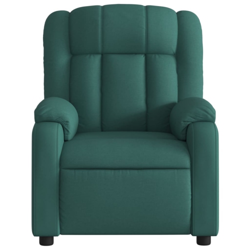 Fauteuil de massage inclinable en tissu vert foncé vidaXL