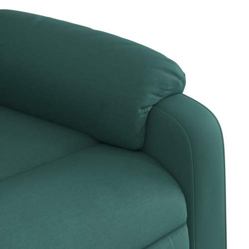 Fauteuil de massage inclinable en tissu vert foncé vidaXL