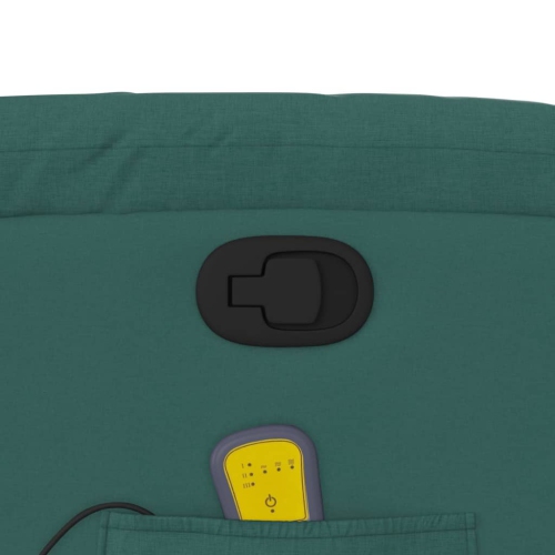 Fauteuil de massage inclinable en tissu vert foncé vidaXL