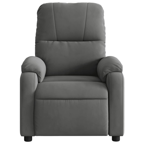 Fauteuil de massage inclinable en microfibre gris foncé de vidaXL