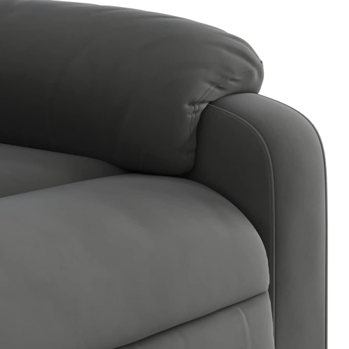 Fauteuil de massage inclinable en microfibre gris foncé de vidaXL