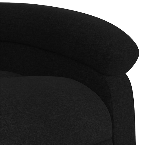 Fauteuil de massage inclinable électrique en tissu noir de vidaXL