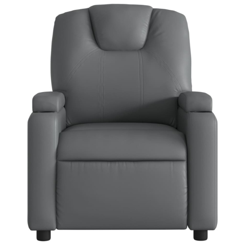Fauteuil inclinable en similicuir gris vidaXL