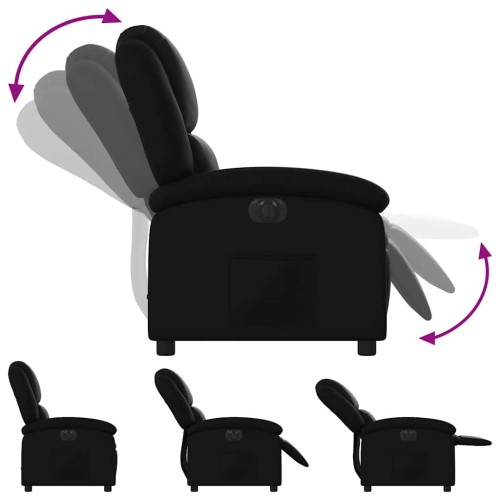 Fauteuil inclinable électrique en similicuir noir vidaXL