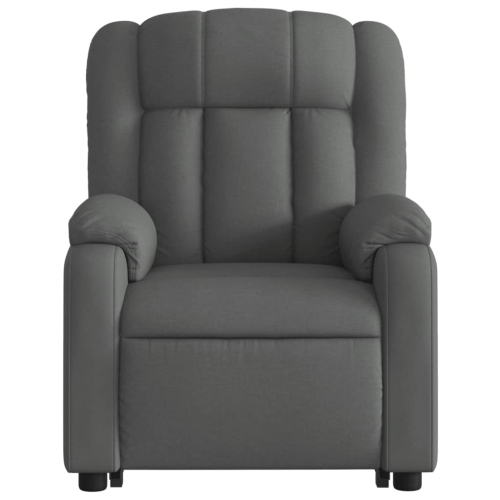Fauteuil de massage inclinable en tissu gris foncé VidaXL