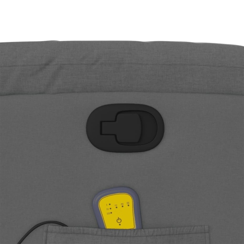 Fauteuil de massage inclinable en tissu gris foncé VidaXL