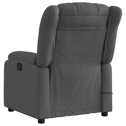 Fauteuil de massage inclinable électrique en tissu gris foncé vidaXL