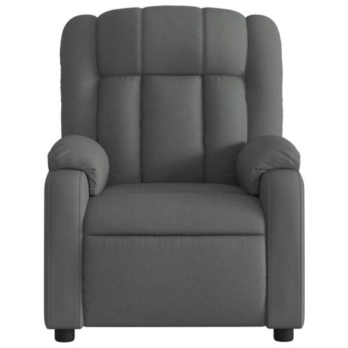 Fauteuil de massage inclinable électrique en tissu gris foncé vidaXL