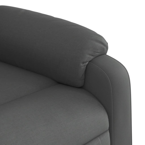 Fauteuil de massage inclinable électrique en tissu gris foncé vidaXL