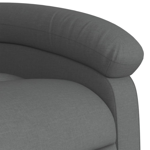 Fauteuil de massage inclinable en tissu gris foncé vidaXL
