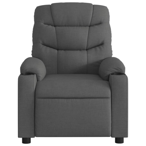 Fauteuil de massage inclinable en tissu gris foncé vidaXL