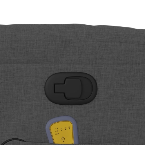 Fauteuil de massage inclinable en tissu gris foncé vidaXL