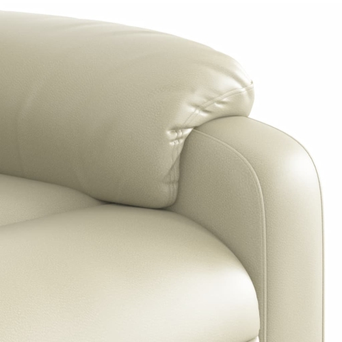 Fauteuil de massage inclinable en similicuir crème de vidaXL