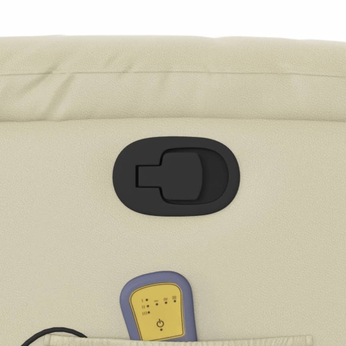Fauteuil de massage inclinable en similicuir crème de vidaXL