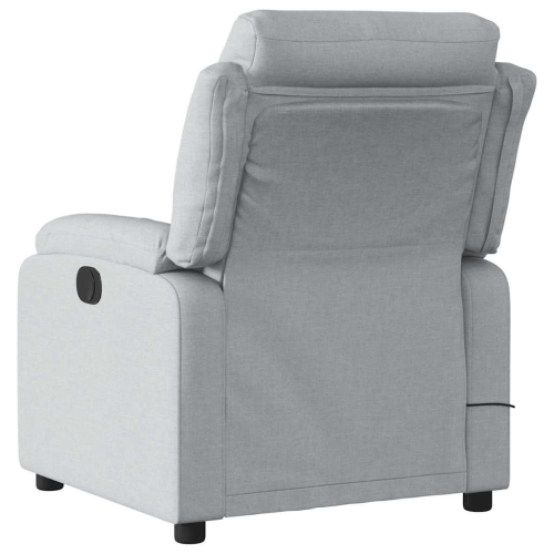 Fauteuil de massage inclinable électrique en tissu gris pâle de vidaXL