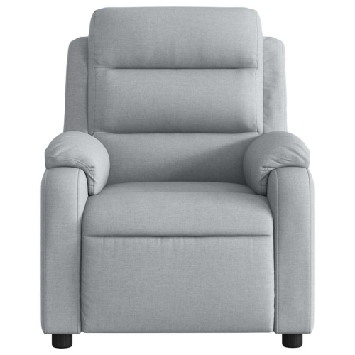 Fauteuil de massage inclinable électrique en tissu gris pâle de vidaXL