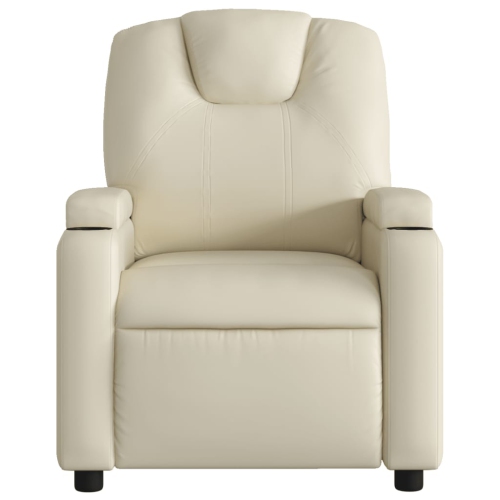 Fauteuil inclinable en similicuir crème vidaXL
