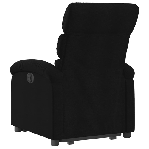 Fauteuil inclinable en tissu noir VidaXL
