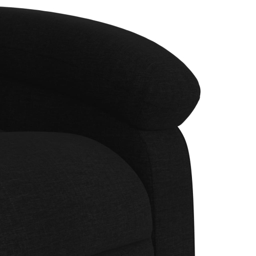 Fauteuil inclinable en tissu noir VidaXL