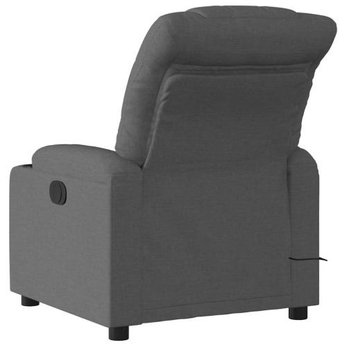 Fauteuil de massage inclinable électrique en tissu gris foncé vidaXL