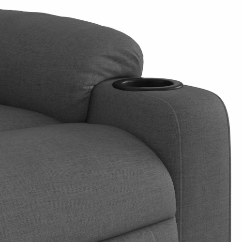 Fauteuil de massage inclinable électrique en tissu gris foncé vidaXL