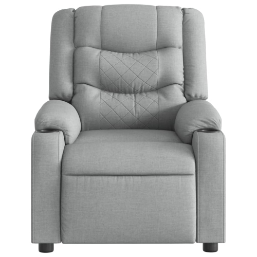 Fauteuil de massage inclinable en tissu gris pâle de vidaXL