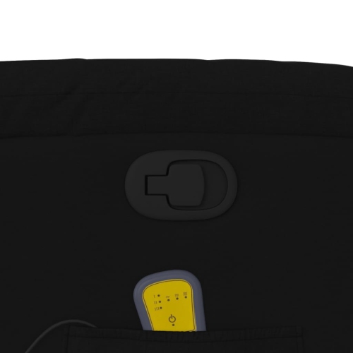 Fauteuil de massage inclinable en tissu noir vidaXL