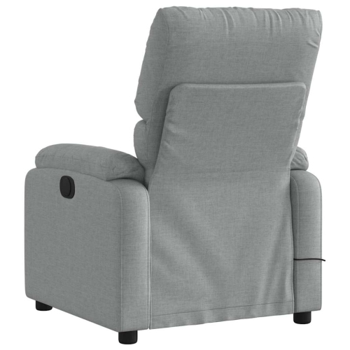 Fauteuil de massage inclinable électrique en tissu gris pâle de vidaXL