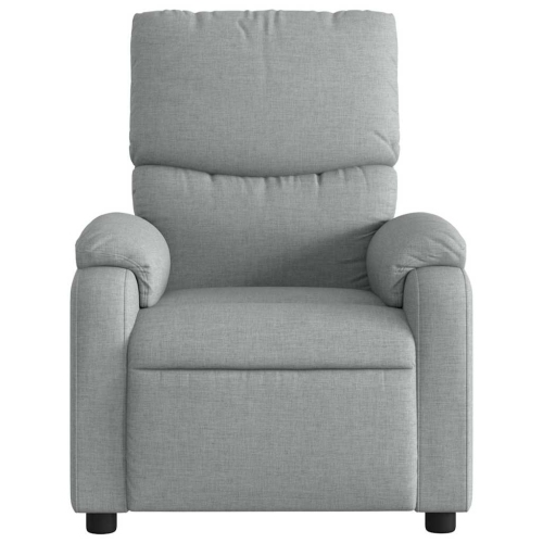 Fauteuil de massage inclinable électrique en tissu gris pâle de vidaXL