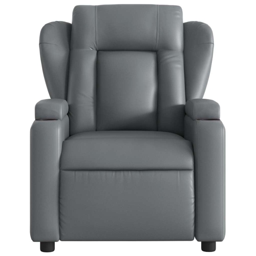 Fauteuil de massage inclinable en similicuir gris de vidaXL