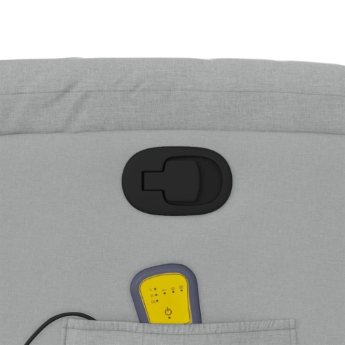 Fauteuil de massage inclinable en tissu gris pâle de vidaXL