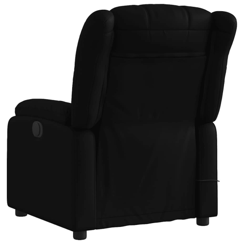 Fauteuil de massage inclinable électrique en similicuir noir vidaXL