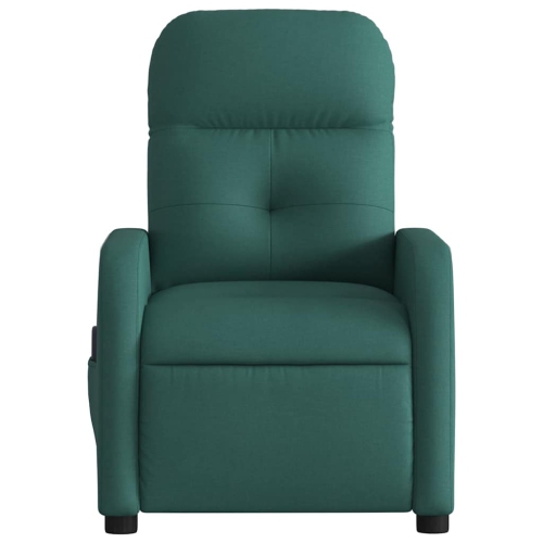 Fauteuil de massage inclinable électrique en tissu vert foncé vidaXL