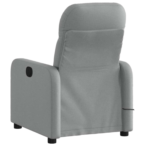 Fauteuil de massage inclinable électrique en tissu gris pâle de vidaXL