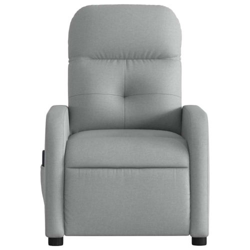 Fauteuil de massage inclinable électrique en tissu gris pâle de vidaXL