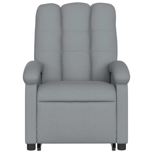 Fauteuil de massage inclinable debout vidaXL en tissu gris pâle