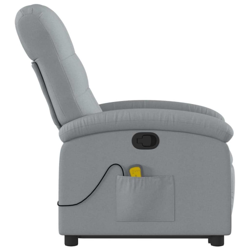 Fauteuil de massage inclinable debout vidaXL en tissu gris pâle