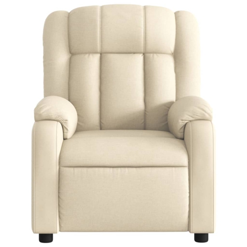 Fauteuil de massage inclinable en tissu crème de vidaXL