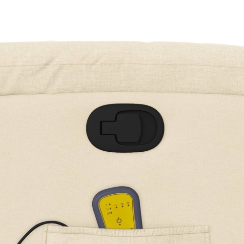 Fauteuil de massage inclinable en tissu crème de vidaXL