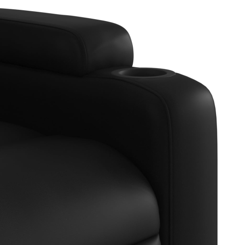 Fauteuil de massage inclinable en similicuir noir vidaXL