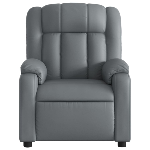 Fauteuil de massage inclinable en similicuir gris de vidaXL